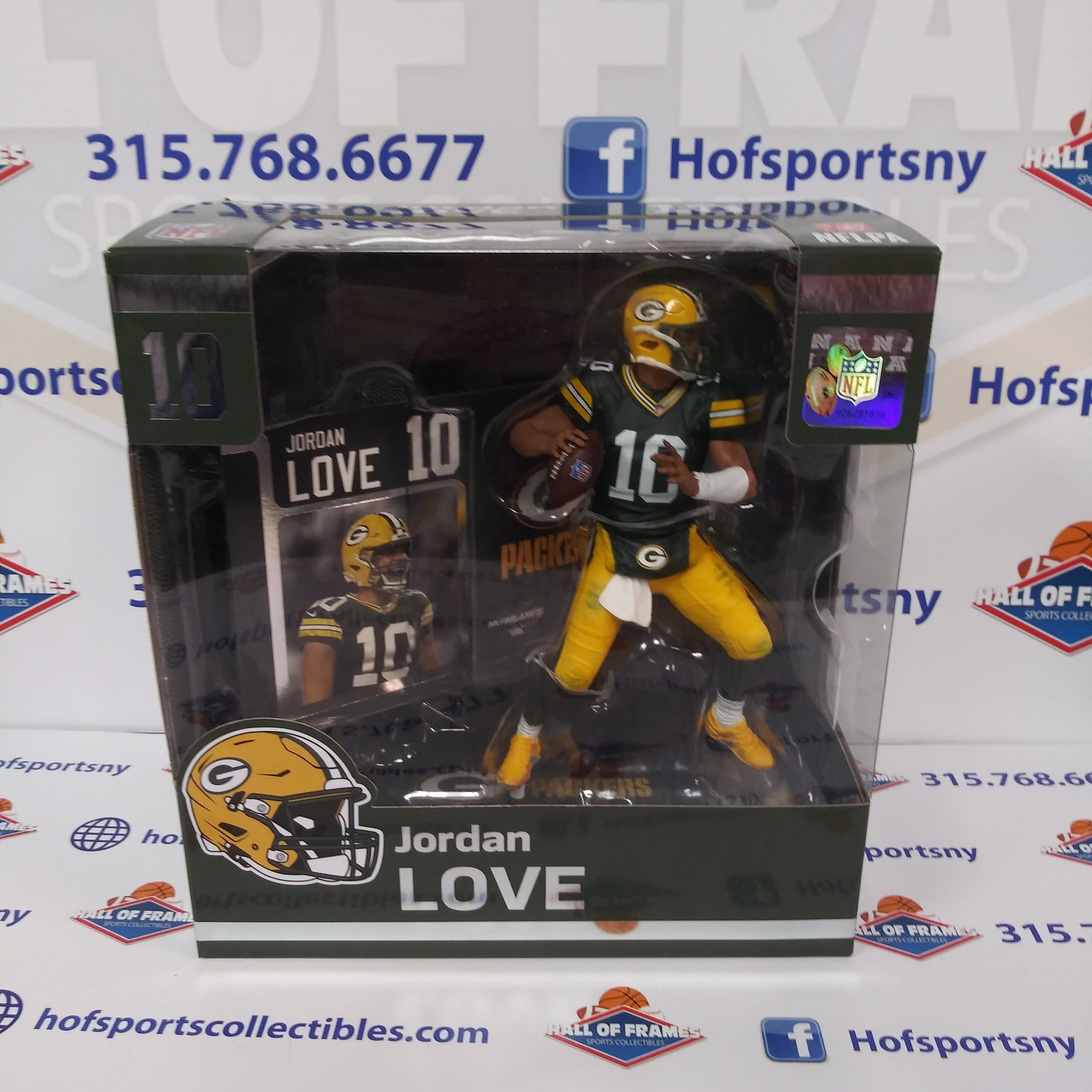 JORDAN LOVE MCFARLANE SPORTSPICKS GREEN JERSEY SERIES 3 LEGACY FIGURE!