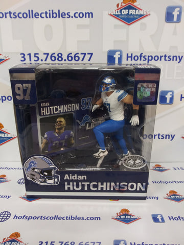 AIDAN HUTCHINSON MCFARLANE SPORTSPICKS PLATINUM EDITION WHITE JERSEY SERIES 3 LEGACY FIGURE!