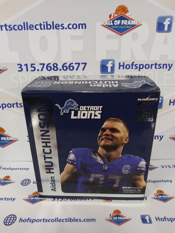 AIDAN HUTCHINSON MCFARLANE SPORTSPICKS PLATINUM EDITION WHITE JERSEY SERIES 3 LEGACY FIGURE!