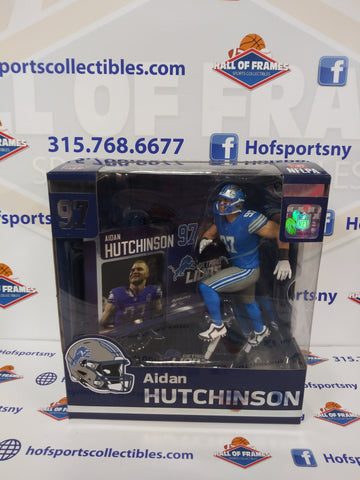 AIDAN HUTCHINSON MCFARLANE SPORTSPICKS BLUE JERSEY SERIES 3 LEGACY FIGURE!