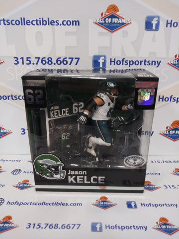 JASON KELCE MCFARLANE SPORTSPICKS PLATINUM EDITION WHITE JERSEY SERIES 3 LEGACY FIGURE!