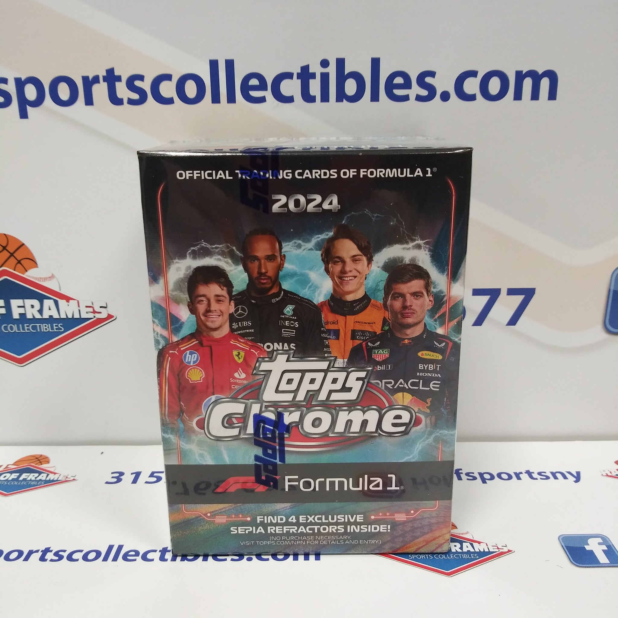 2024 TOPPS FORMULA 1 CHROME RACING BLASTER BOX! 6 PACKS! 4 EXCLUSIVE SEPIA REFRACTORS!