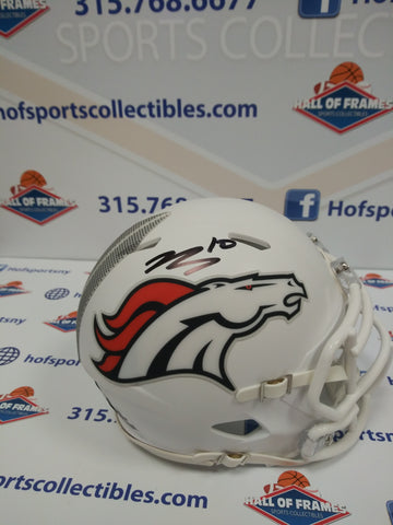 BO NIX SIGNED BRONCOS WHITE ALT SPEED MINI HELMET BECKETT COA