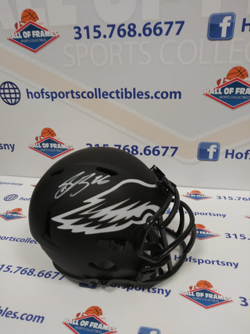 SAQUON BARKLEY SIGNED EAGLES SPEED LUNAR MINI HELMET - BECKETT