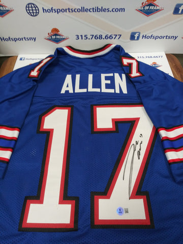 JOSH ALLEN SIGNED BILLS BLUE CUSTOM JERSEY - BECKETT COA