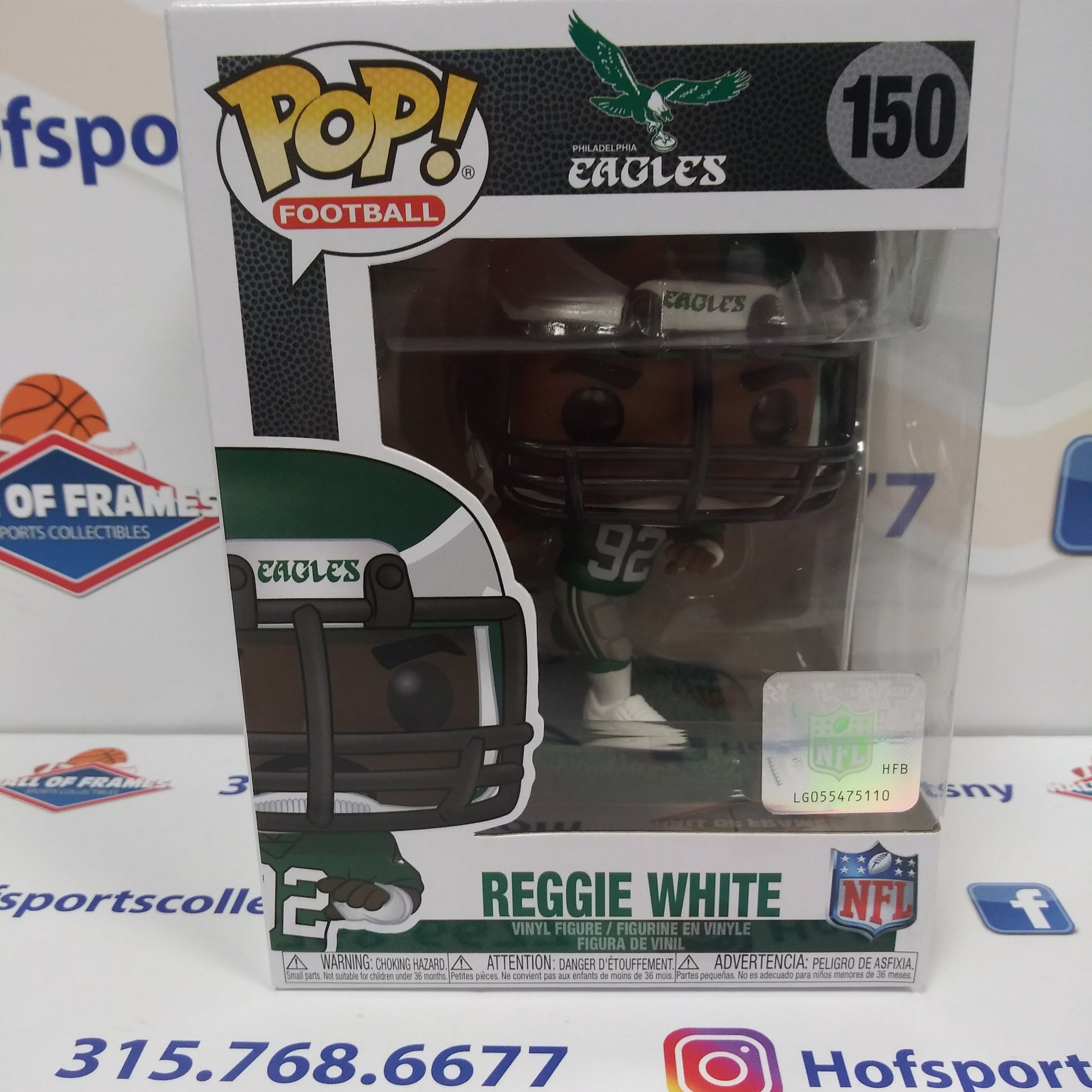 REGGIE WHITE PHILADELPHIA EAGLES FUNKO POP NFL #150!