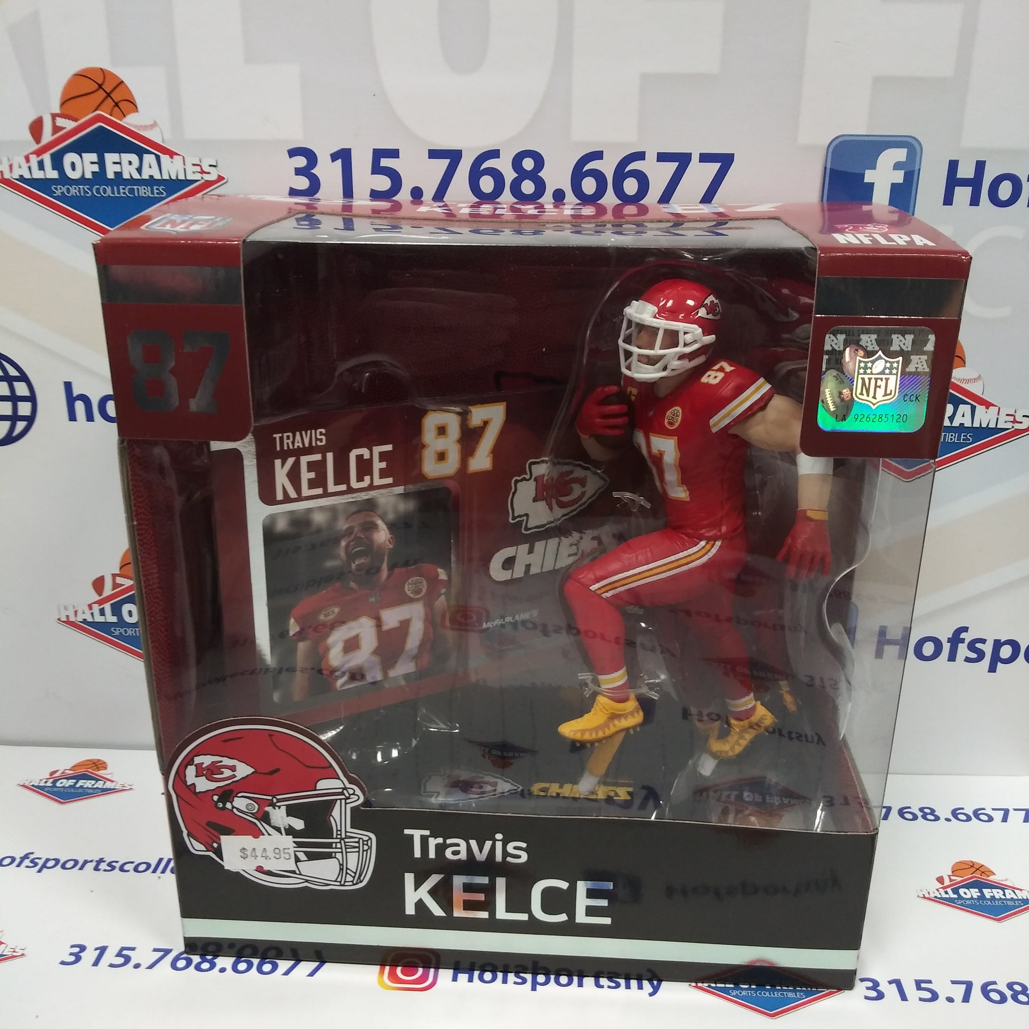 TRAVIS KELCE MCFARLANE SPORTSPICKS RED JERSEY LEGACY FIGURE!