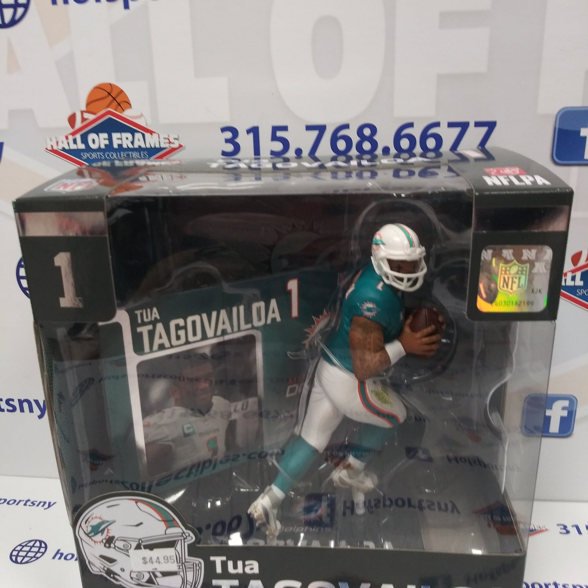 TUA TAGOVAILOA MCFARLANE SPORTSPICKS GREEN JERSEY SERIES 3 LEGACY FIGURE!