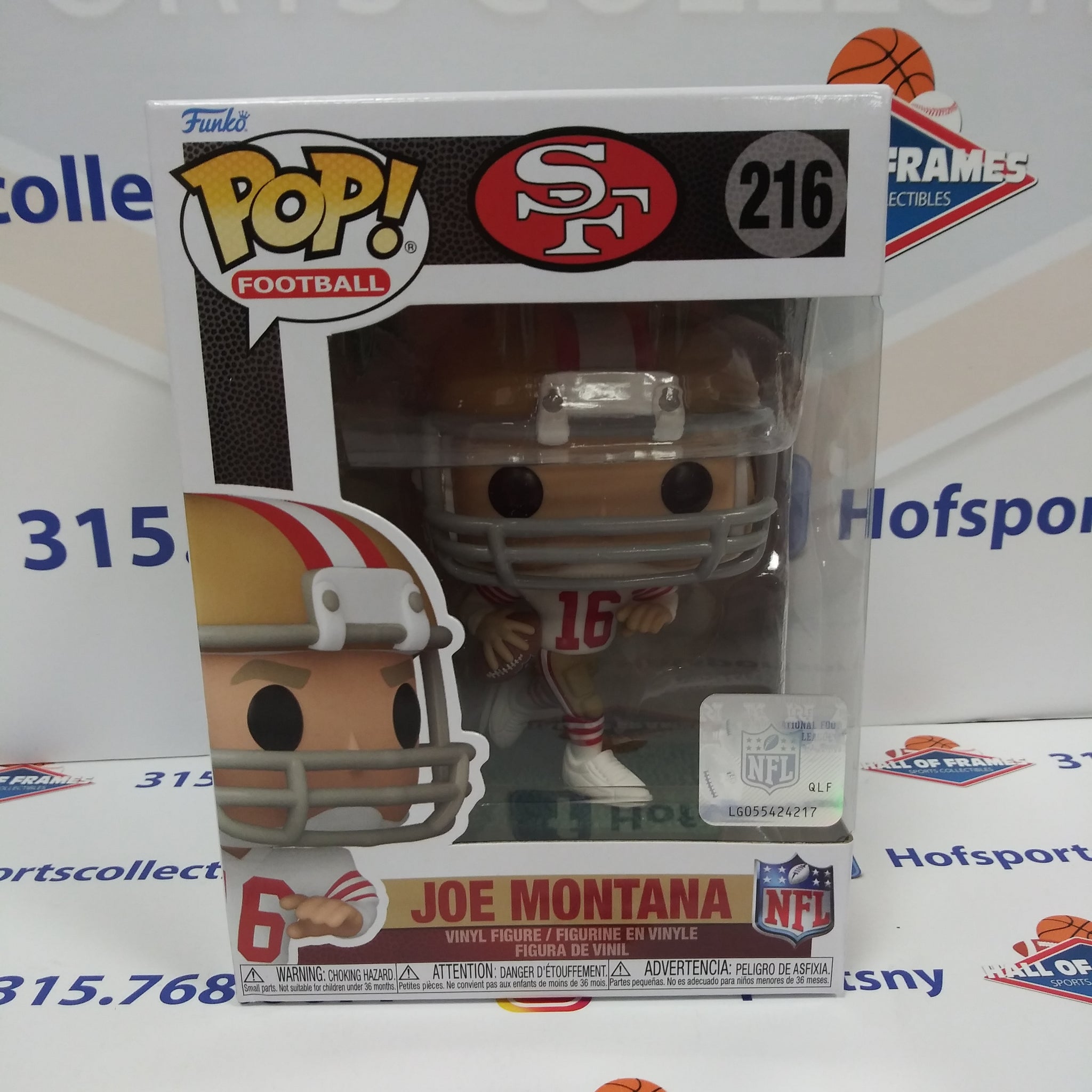 JOE MONTANA SAN FRANCISCO 49ERS NFL FUNKO POP #216!