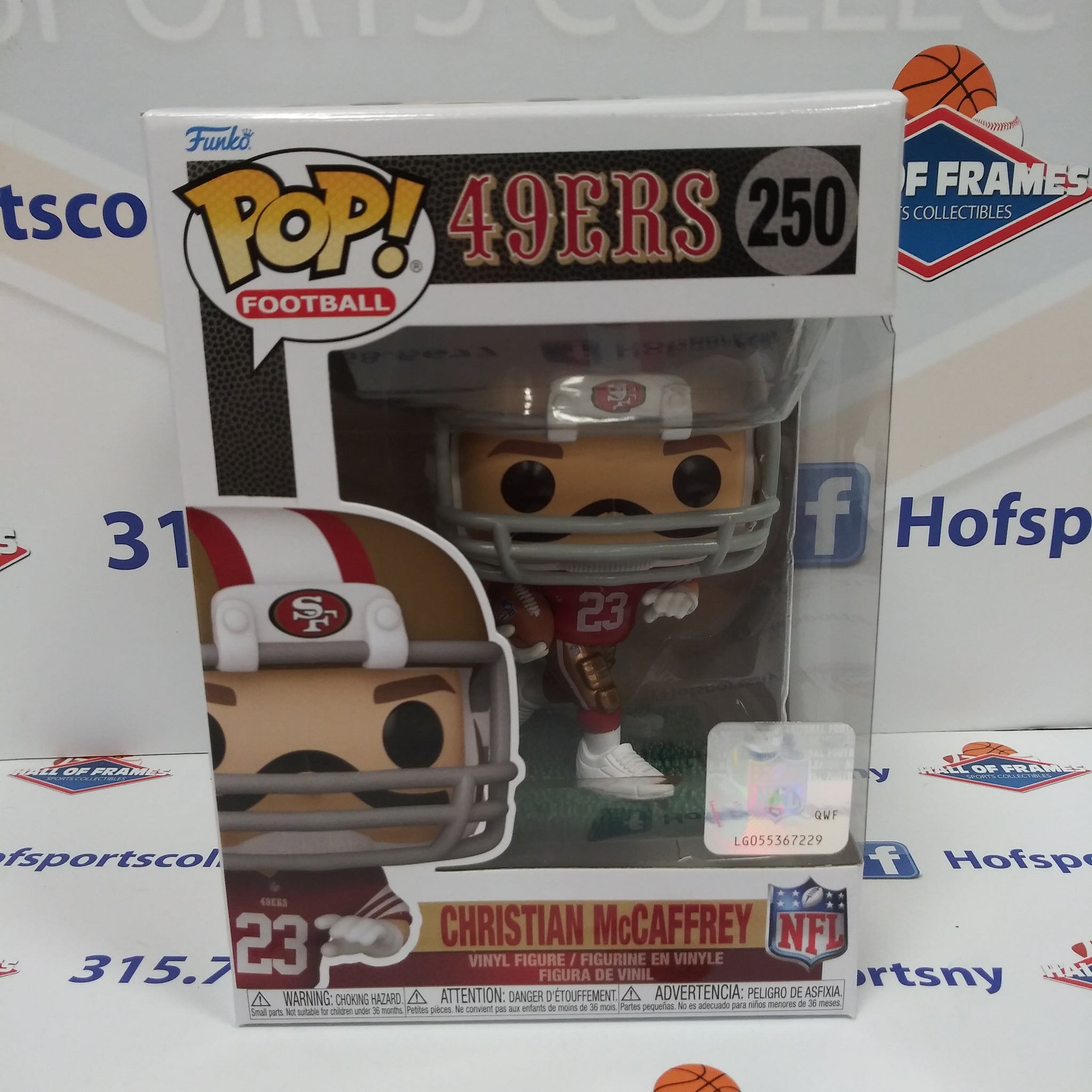 CHRISTIAN MCCAFFREY SAN FRANCISCO 49ERS NFL FUNKO POP #250!