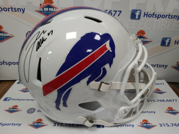 JOSH ALLEN SIGNED FULL SIZE REPLICA SPEED BILLS HELMET BECKETT