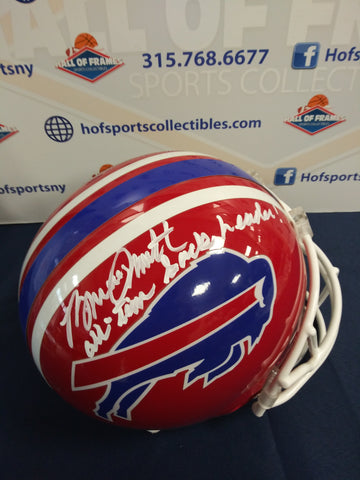 BRUCE SMITH SIGNED FULL SIZE VSR4 REP BILLS HELMET INSC ALL TIME SACKS LEADER