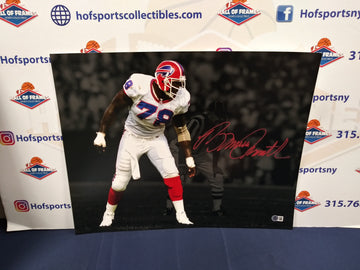 BRUCE SMITH SIGNED BUFFALO BILLS 16X20 SPOTLIGHT BECKETT COA