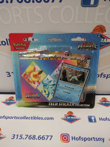 POKEMON PRISMATIC EVOLUTIONS TECH STICKER COLLECTION GLACEON!