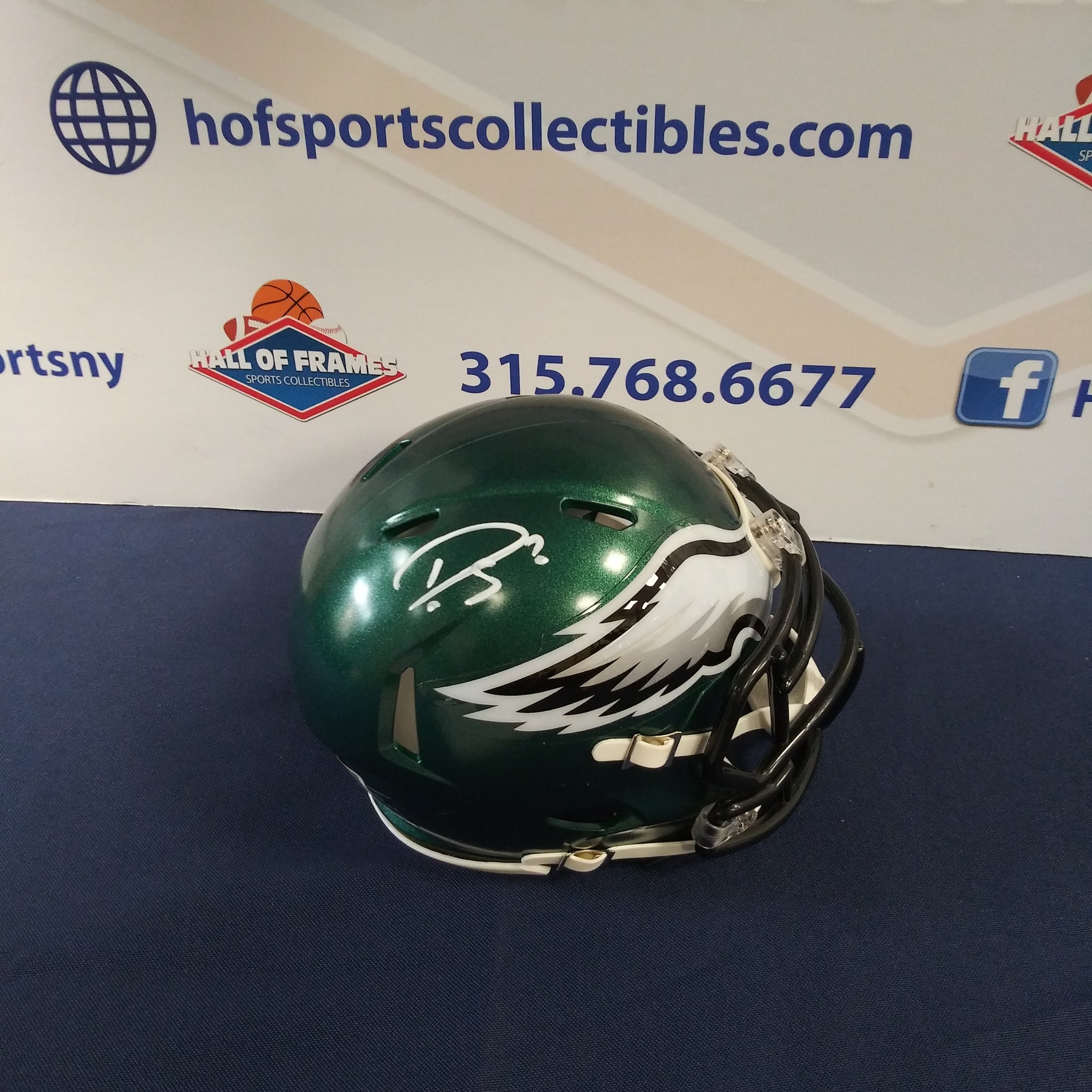 DARIUS SLAY SIGNED EAGLES SPEED MINI HELMET - BECKETT