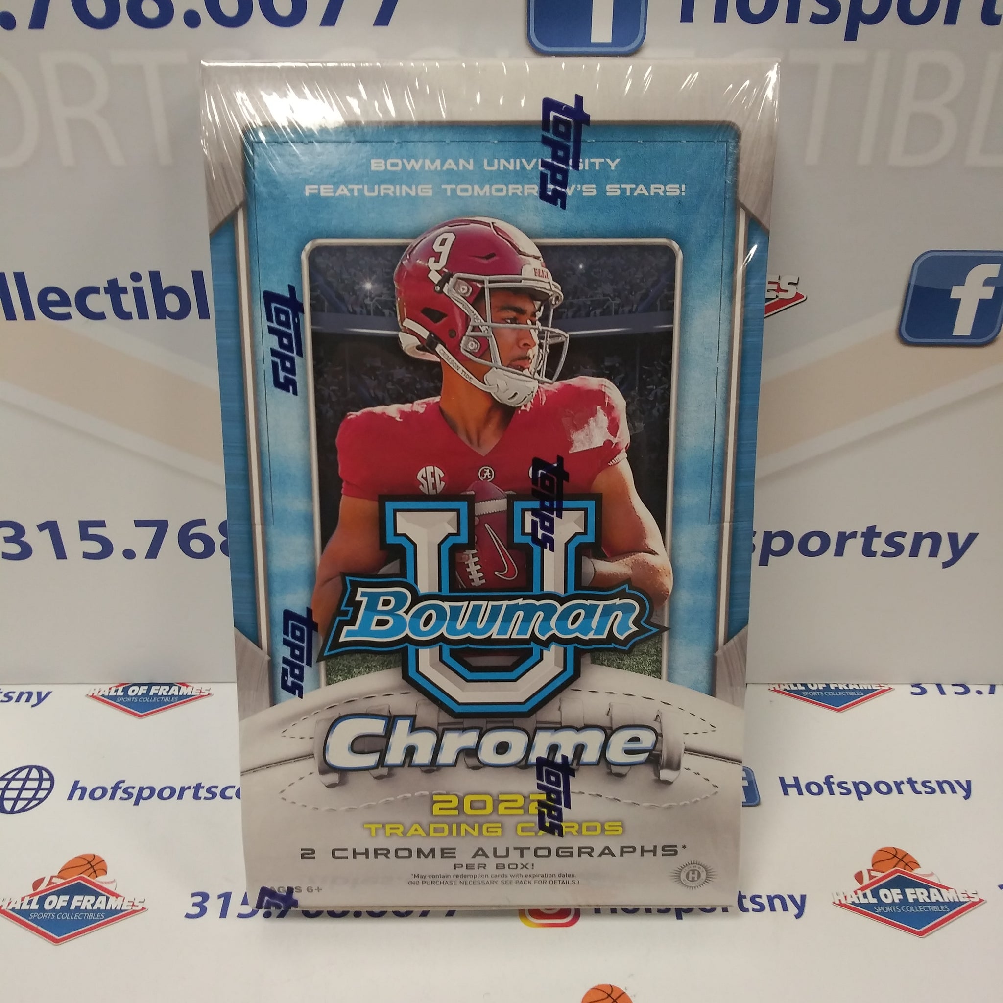 2022 BOWMAN CHROME U FOOTBALL HOBBY BOX! 2 AUTOS PER BOX! FIND CALEB WILLIAMS!