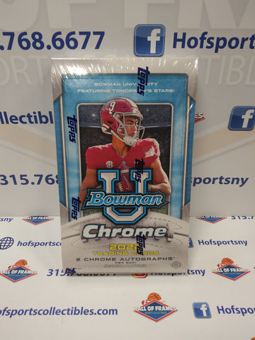 2022 BOWMAN CHROME U FOOTBALL HOBBY BOX! 2 AUTOS PER BOX! FIND CALEB WILLIAMS!