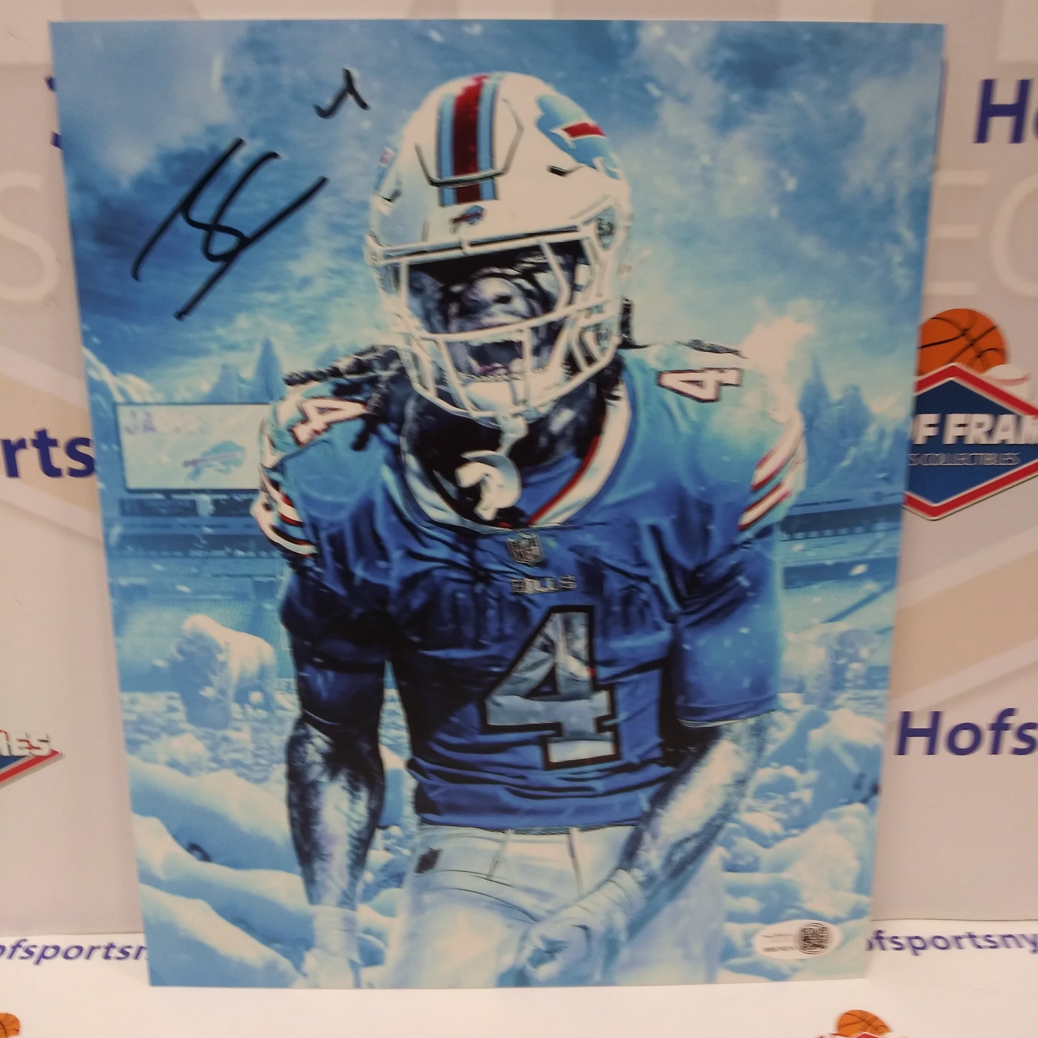 JAMES COOK SIGNED BILLS 8X10 PHOTO - JSA WITNESSED