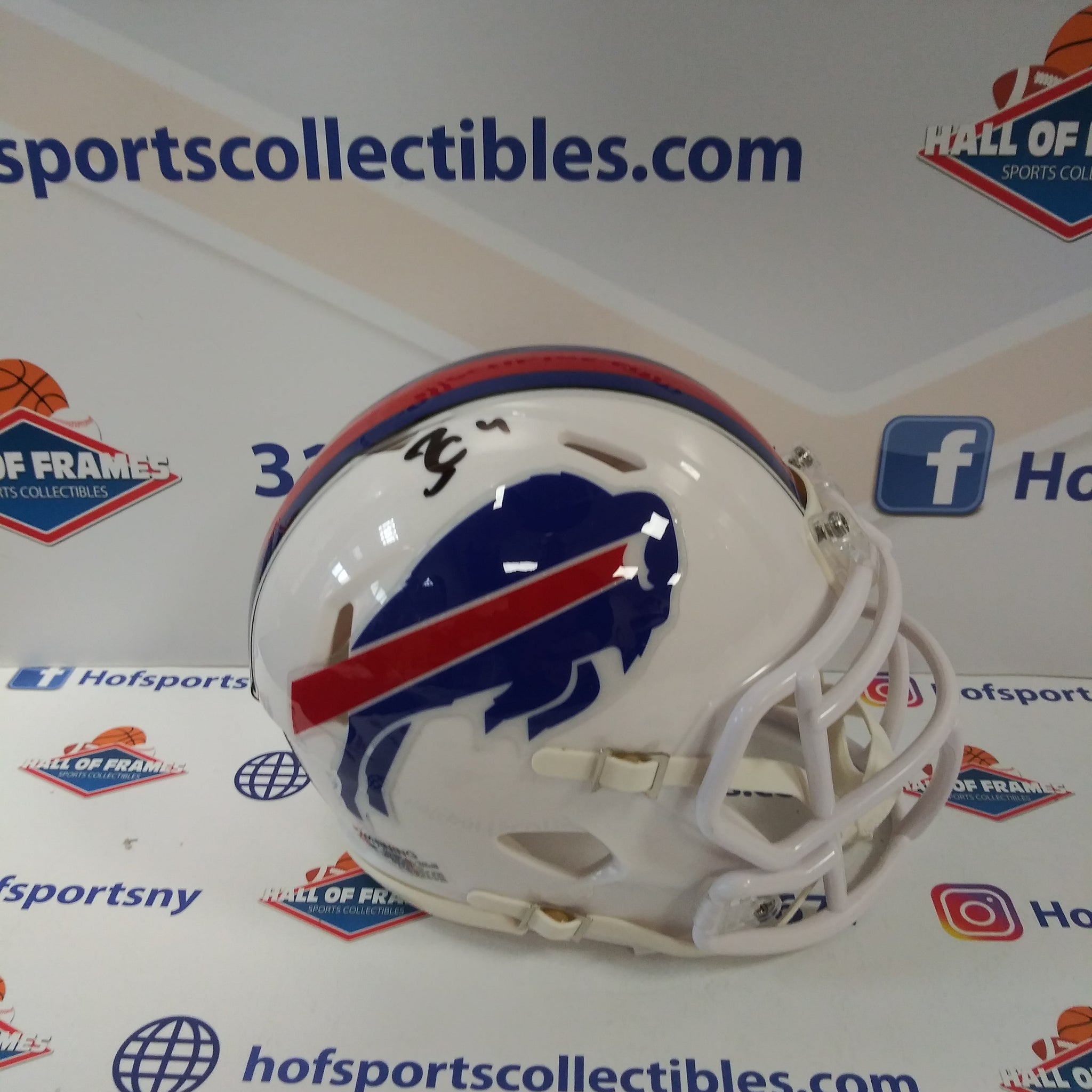 JAMES COOK SIGNED BILLS SPEED MINI HELMET - JSA WITNESSED