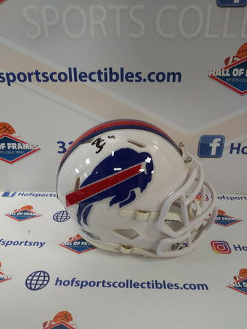 JAMES COOK SIGNED BILLS SPEED MINI HELMET - JSA WITNESSED