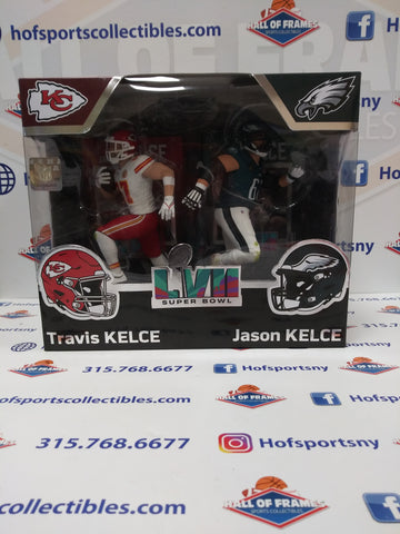 TRAVIS KELCE JASON KELCE CHIEFS EAGLES SB LVIII MCFARLANE SPORTS PICKS FIGURE #25!