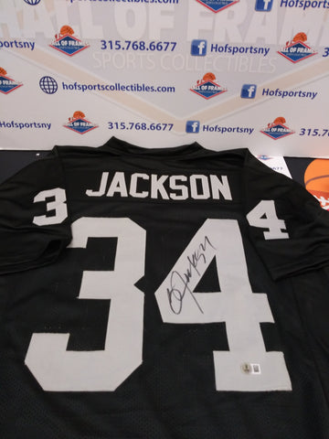 BO JACKSON SIGNED RAIDERS BLACK CUSTOM JERSEY - BECKETT COA
