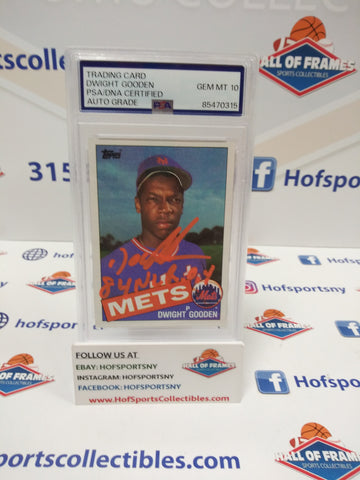 1985 TOPPS SIGNED ROY 1984 DWIGHT GOODEN ROOKIE PSA AUTO GRADE 10
