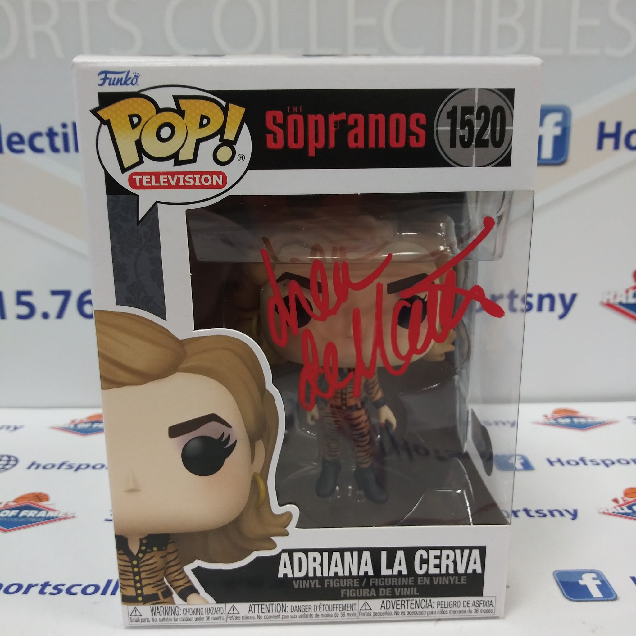 DREA DE MATTEO ADRIANA LA CERVA SIGNED FUNKO POP #1520 BECKETT COA!