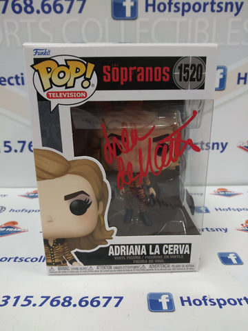 DREA DE MATTEO ADRIANA LA CERVA SIGNED FUNKO POP #1520 BECKETT COA!