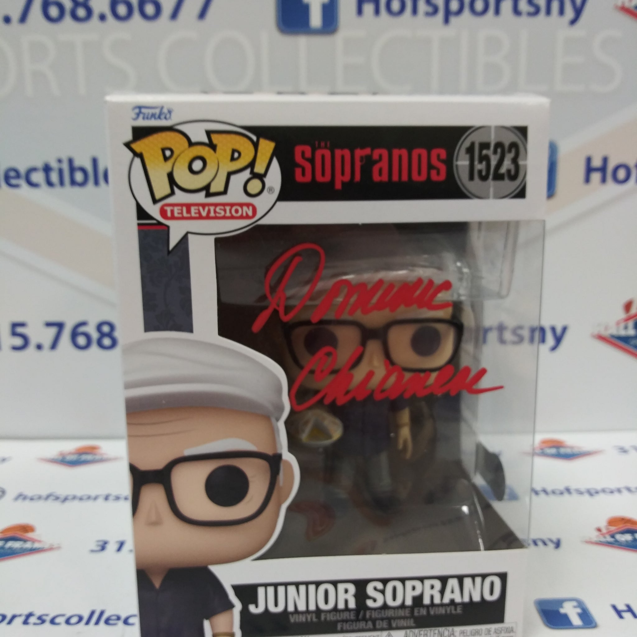 DOMINIC CHIANESE JUNIOR SOPRANO SIGNED FUNKO POP #1523 BECKETT COA!