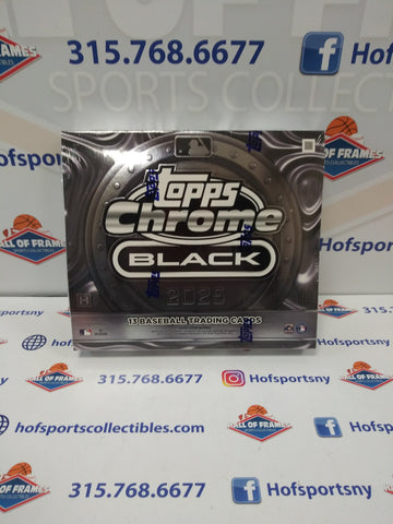 2025 TOPPS CHROME BLACK BASEBALL HOBBY BOX! 1 AUTO PER BOX!