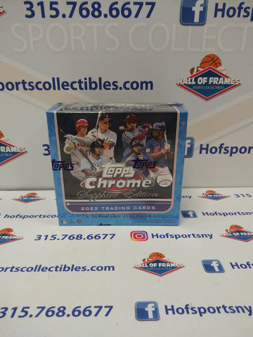 2022 TOPPS CHROME SAPPHIRE EDITION BASEBALL HOBBY BOX!