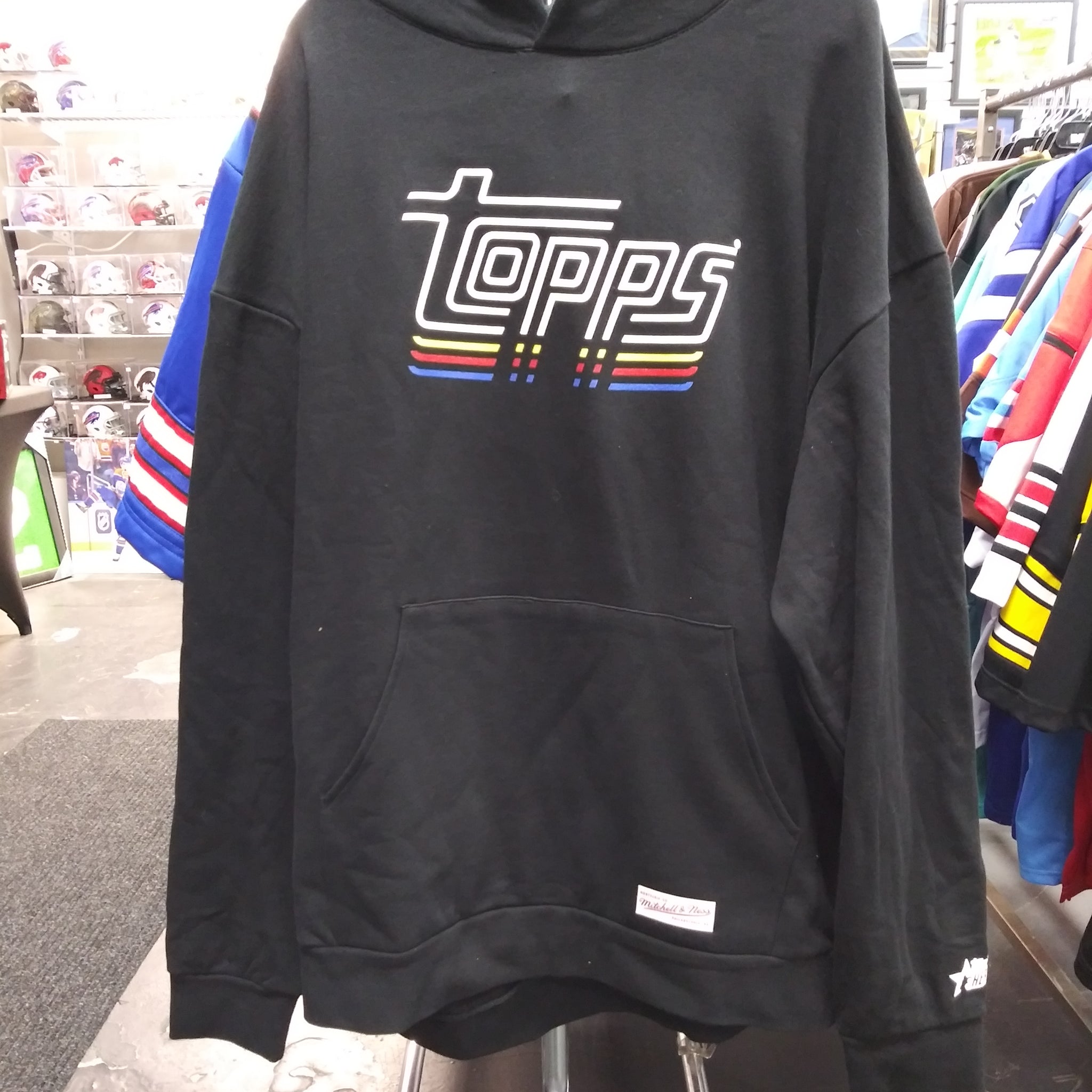 2025 MITCHELL & NESS TOPPS HERITAGE HOODED SWEATSHIRT SIZE XXXL!