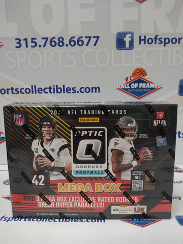 2024 PANINI DONRUSS OPTIC FOOTBALL MEGA BOX! GREEN HYPER RATED ROOKIES! DOWNTOWS! 1 AUTO OR RELIC!