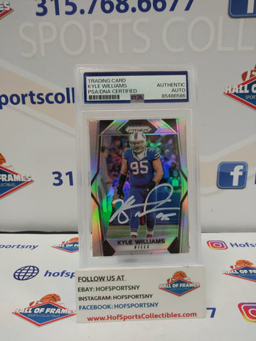 KYLE WILLIAMS 2017 PRZIM SILVER SIGNED CARD PSA SLABBED BUFFALO BILLS