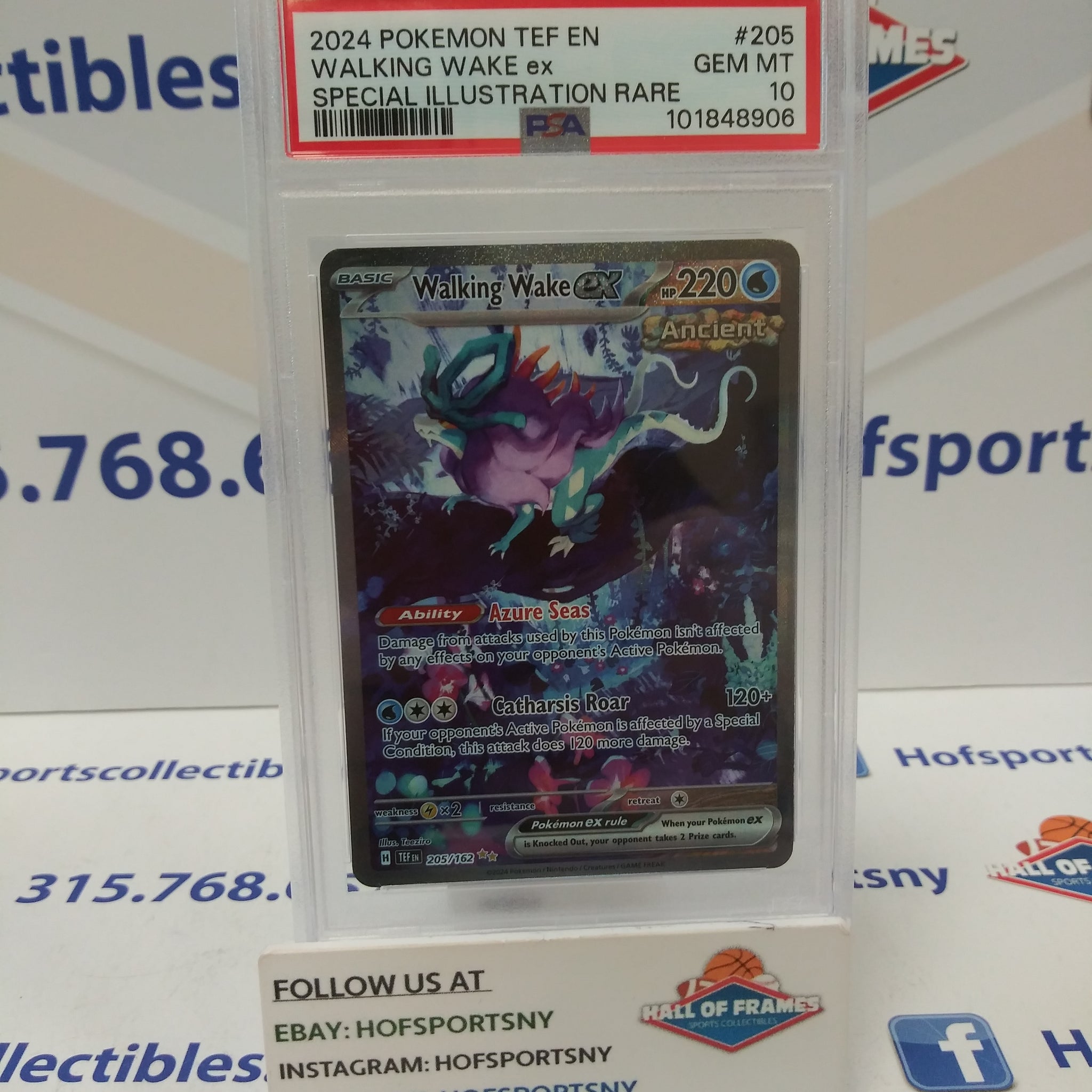 2024 POKEMON TEMPORAL FORCES WALKING WAKE EX SIR #205 PSA 10 GEM MINT!