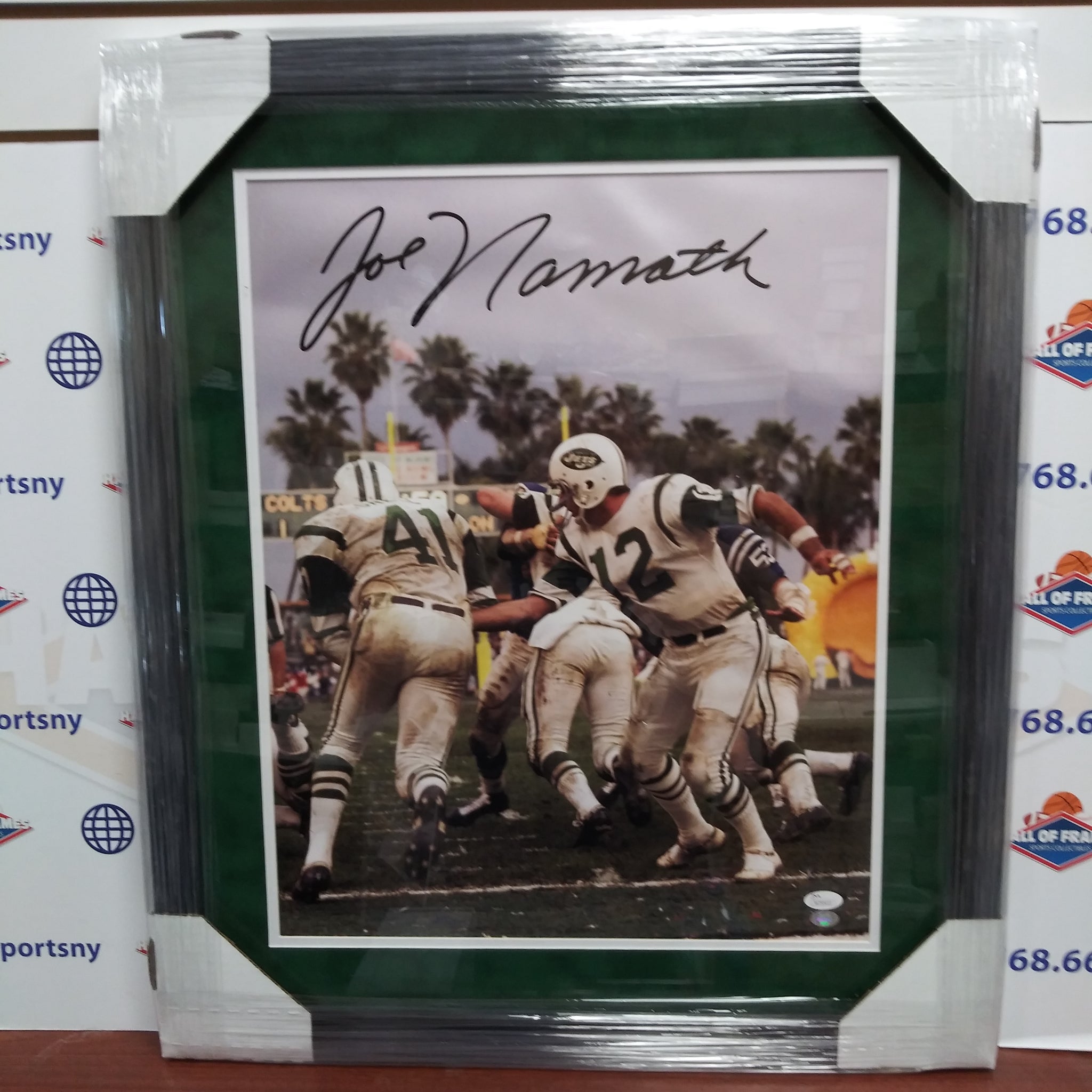 JOE NAMATH SIGNED FRAMED SUPER BOWL JETS 16X20 PHOTO - JSA