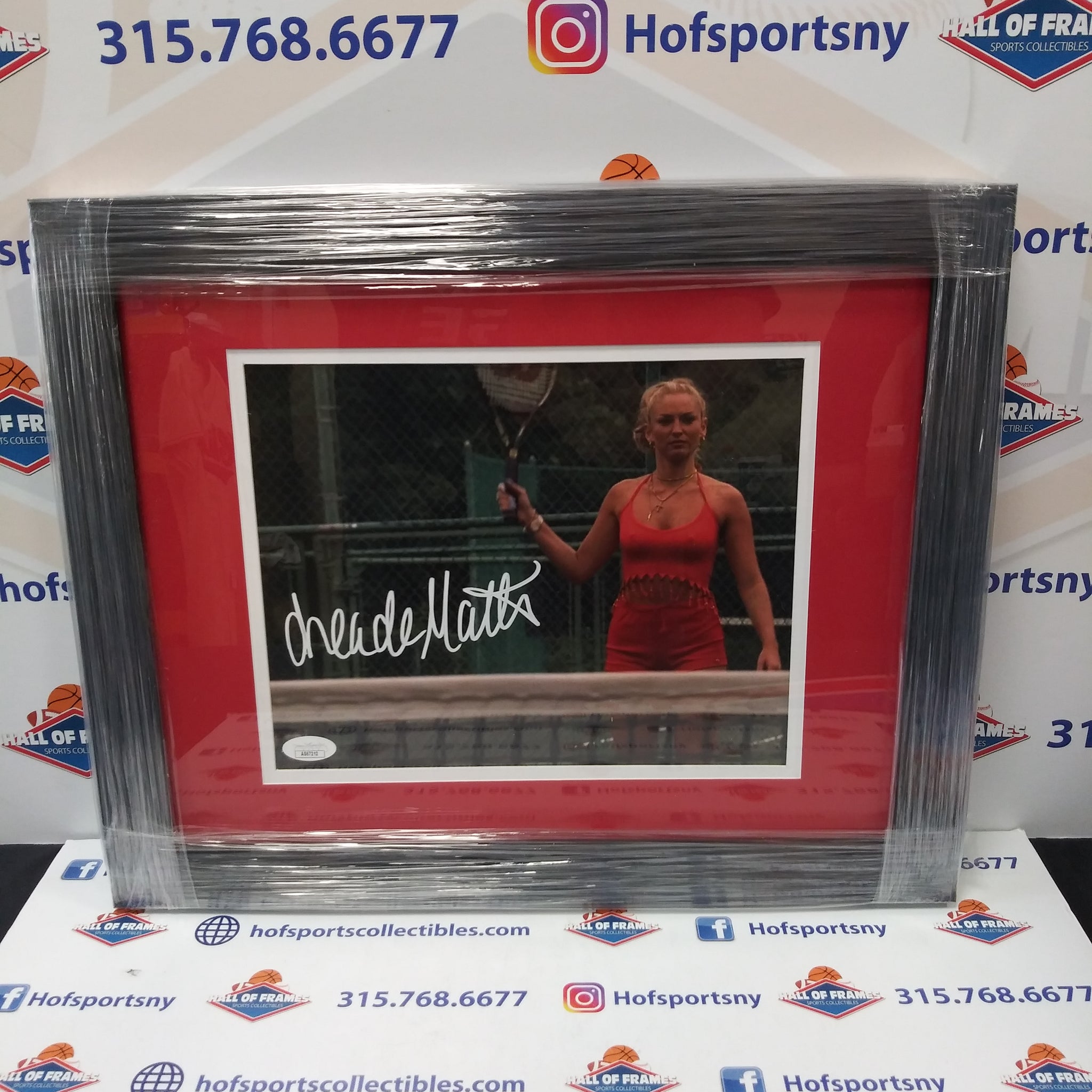 DREA DEMATTEO ADRIANA FRAMED SIGNED 8X10 SOPRANOS - JSA COA