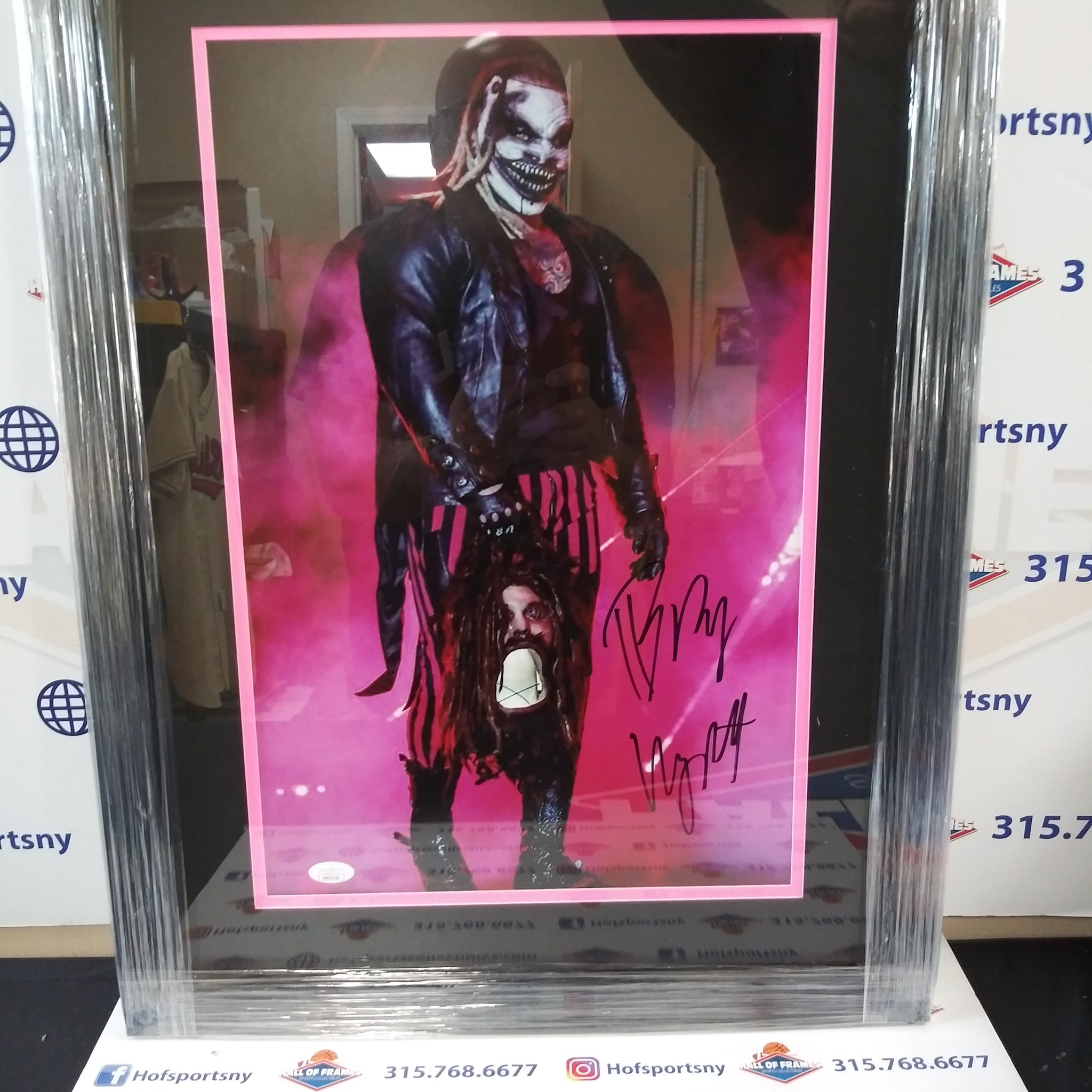 BRAY WYATT SIGNED FRAMED 12X18 PHOTO - WWE - THE FIEND - JSA WITNESSED