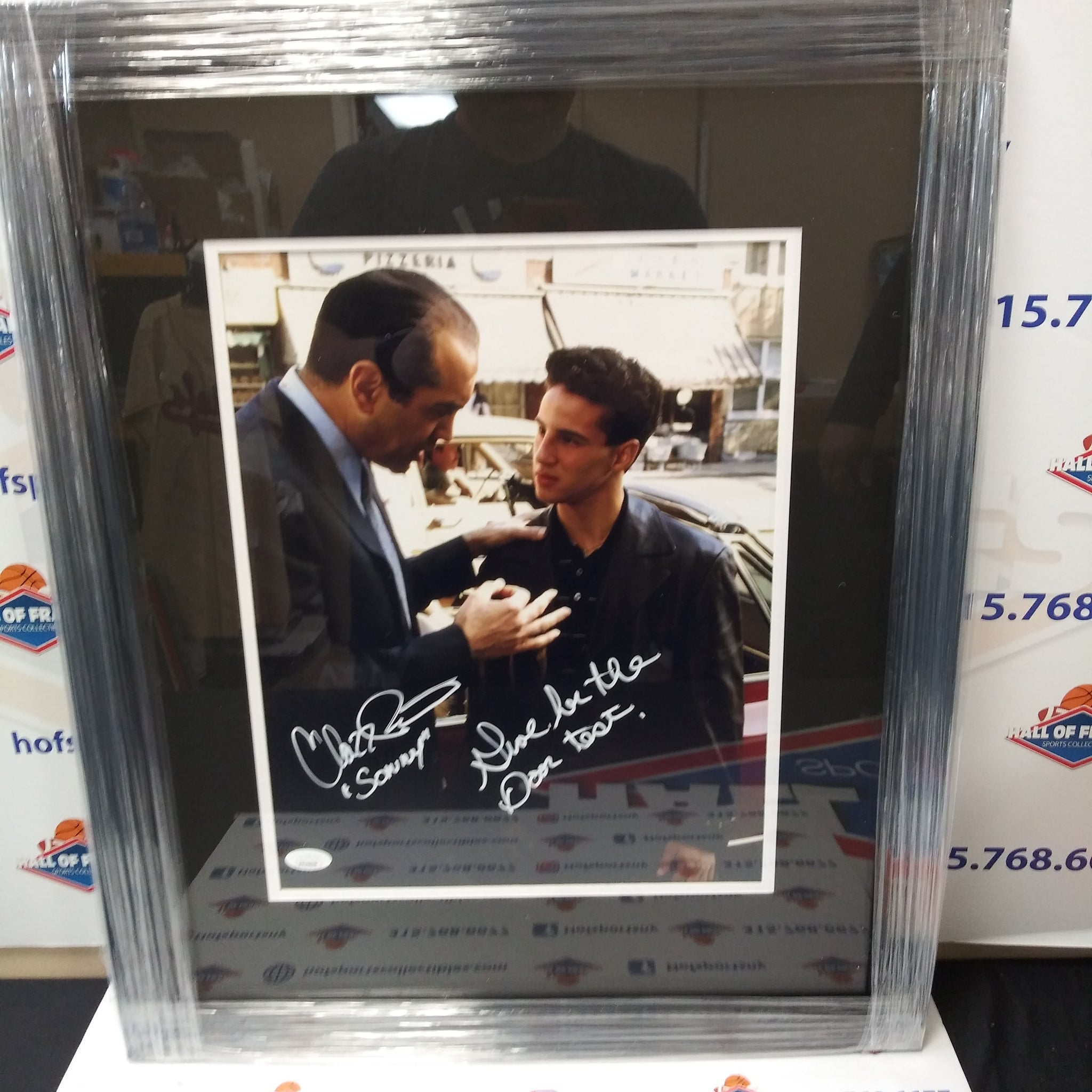 Chazz Palminteri SIGNED FRAMED BRONX TALE  11X14 "GIVE HER THE DOOR TEST" JSA