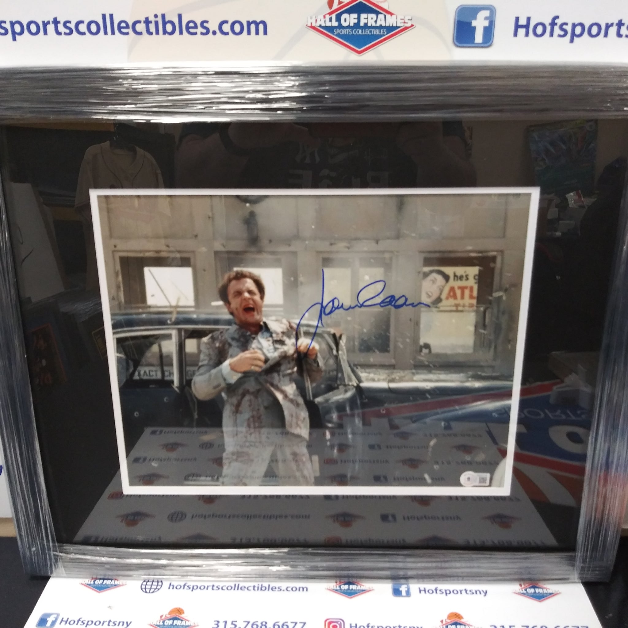 JAMES CAAN SIGNED FRAMED GODFATHER TOLL BOOTH HIT 11X14 - SONNY - BAS COA