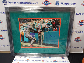 TYREEK HILL DOLPHINS SIGNED ARREST CELEBRATION FRAMED 11X14! BAS AUTHENTIC!