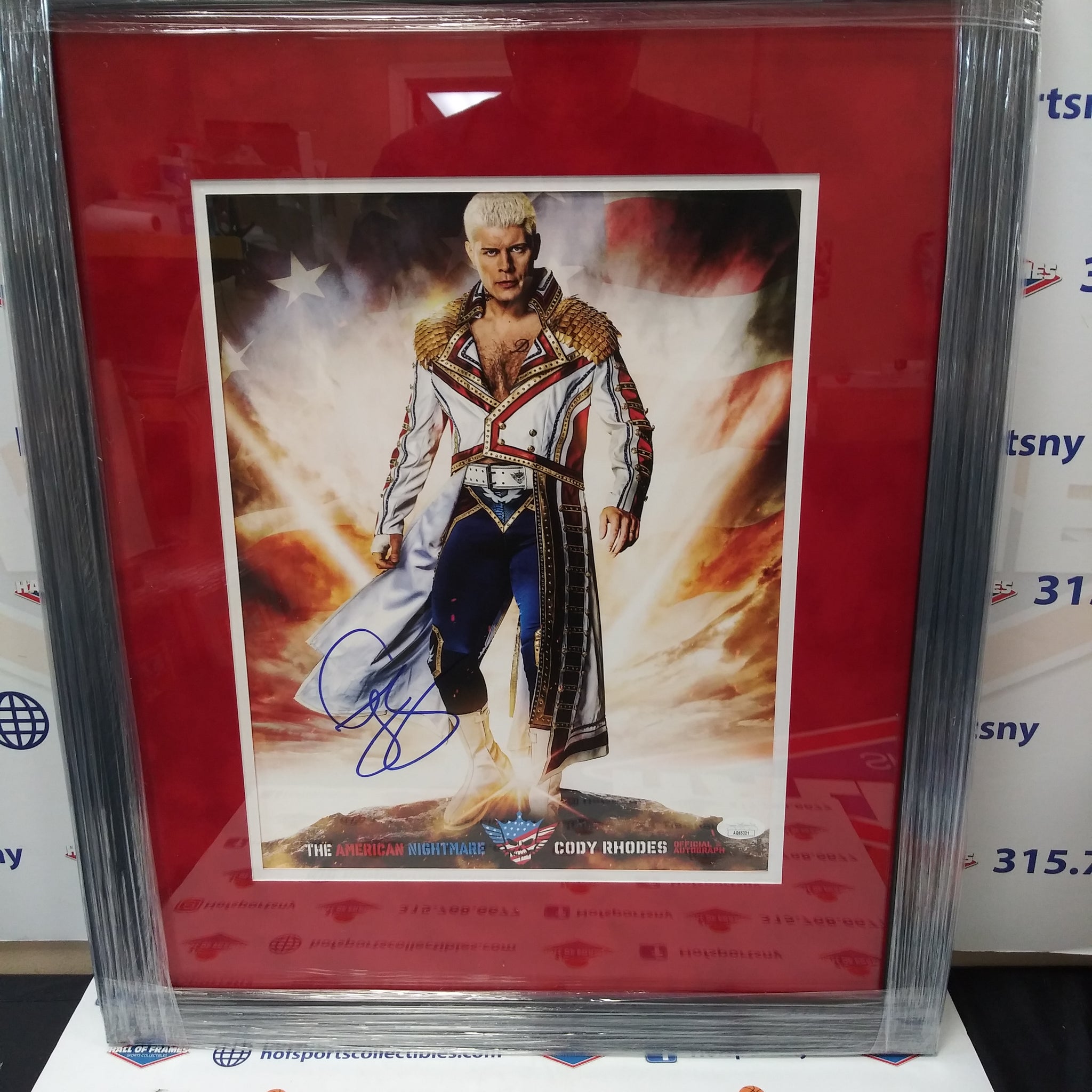 CODY RHODES SIGNED FRAMED 11X14 PHOTO WWE EXCLUSIVE - JSA COA