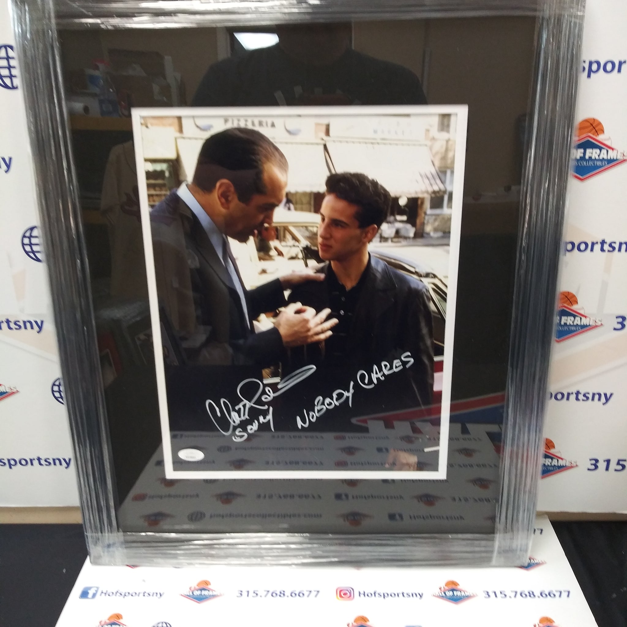 Chazz Palminteri SIGNED FRAMED BRONX TALE  11X14 "NOBODY CARES" JSA