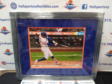 MARK VIENTOS SIGNED FRAMED NY METS 11X14 PHOTO - BECKETT COA
