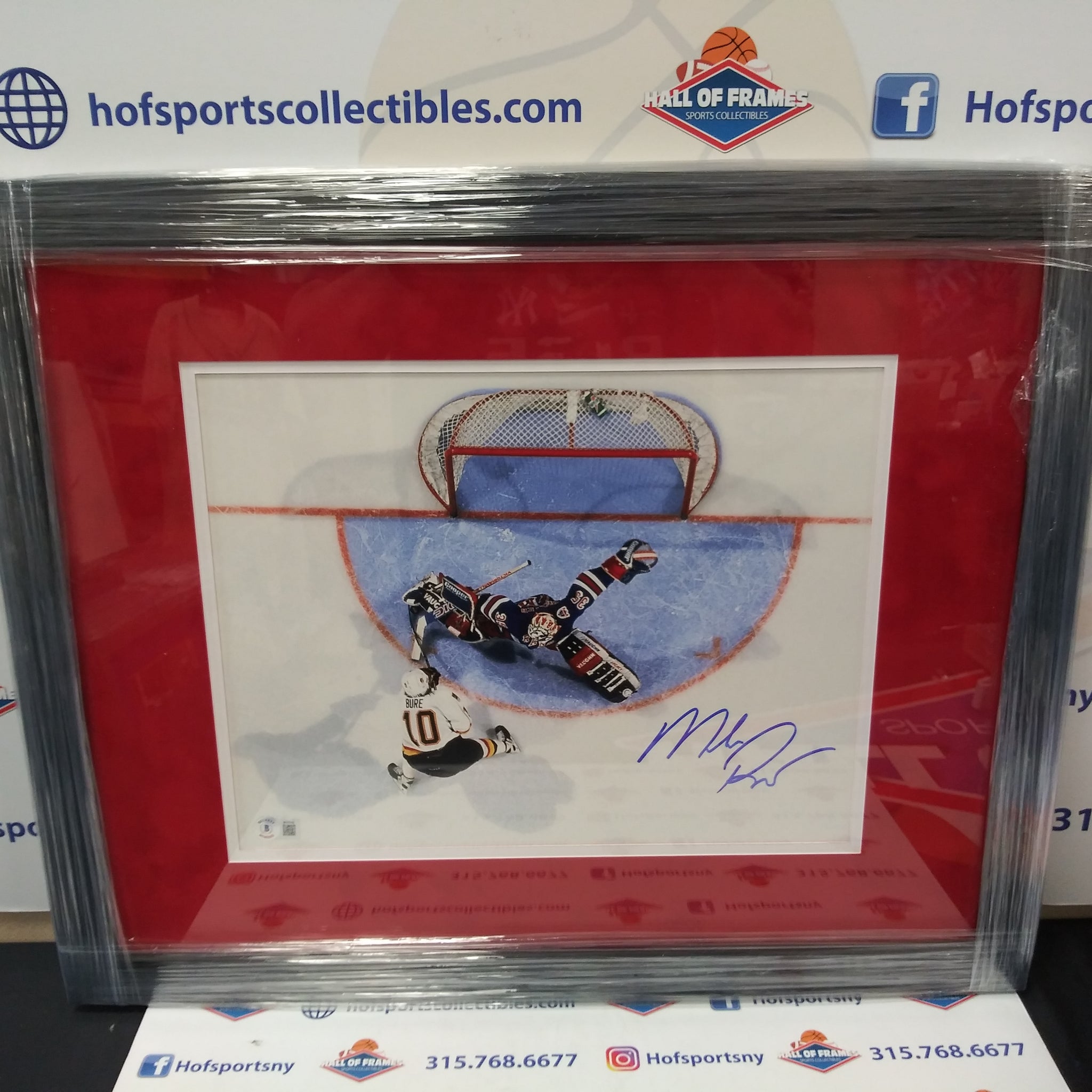MIKE RICHTER SIGNED FRAMED STANLEY CUP 11X14 PENALTY SHOT - BECKETT