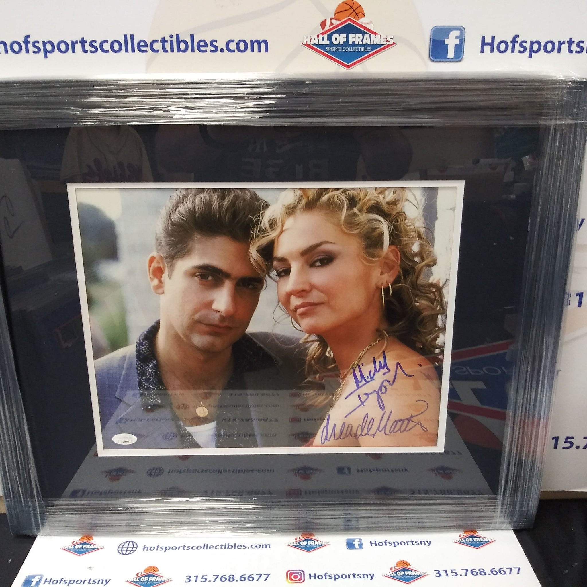 DREA DEMATTEO / MICHAEL IMPERIOLI SIGNED FRAMED SOPRANOS 11X14 JSA COA
