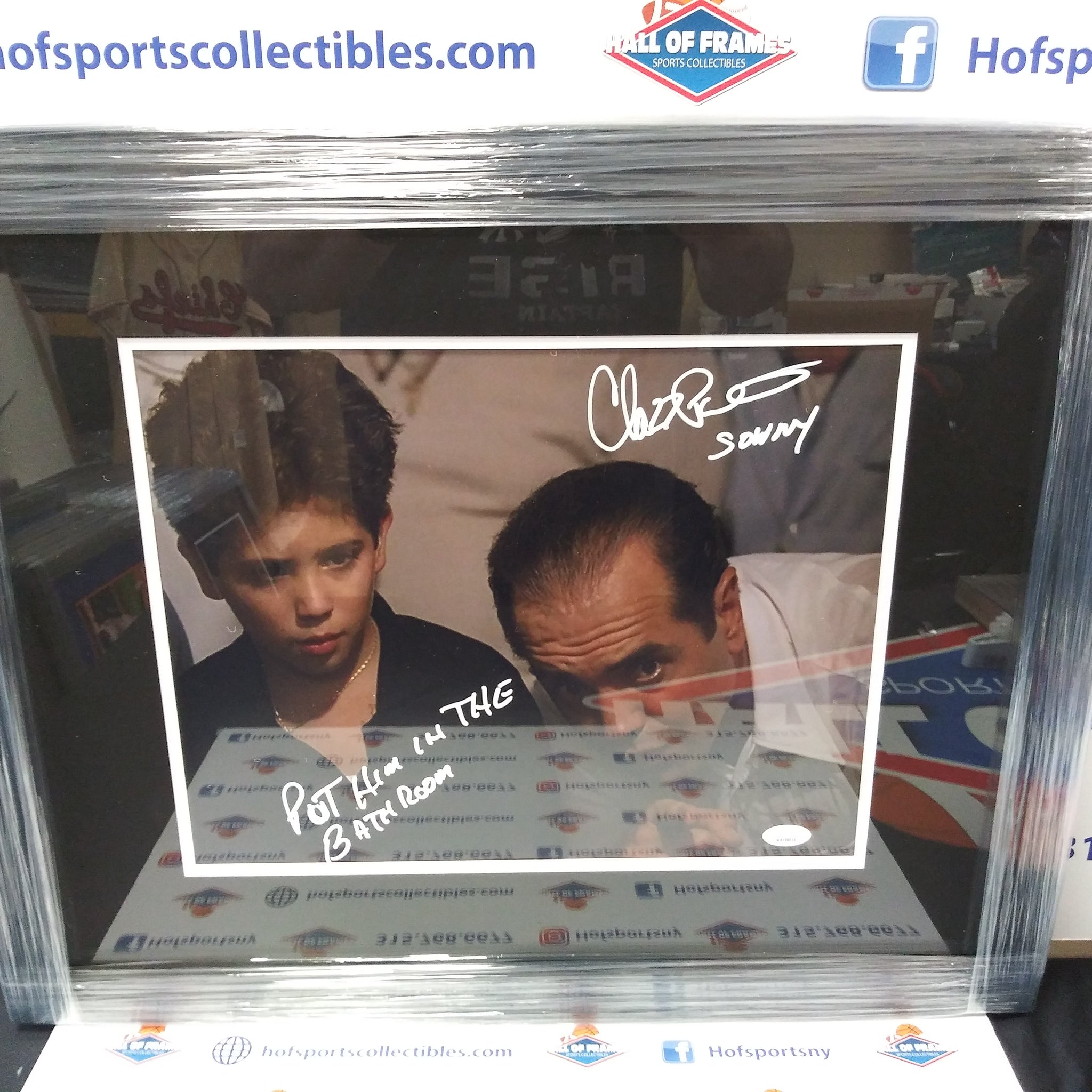 Chazz Palminteri SIGNED FRAMED BRONX TALE  11X14 "PUT HIM IN THE BATHROOM" JSA