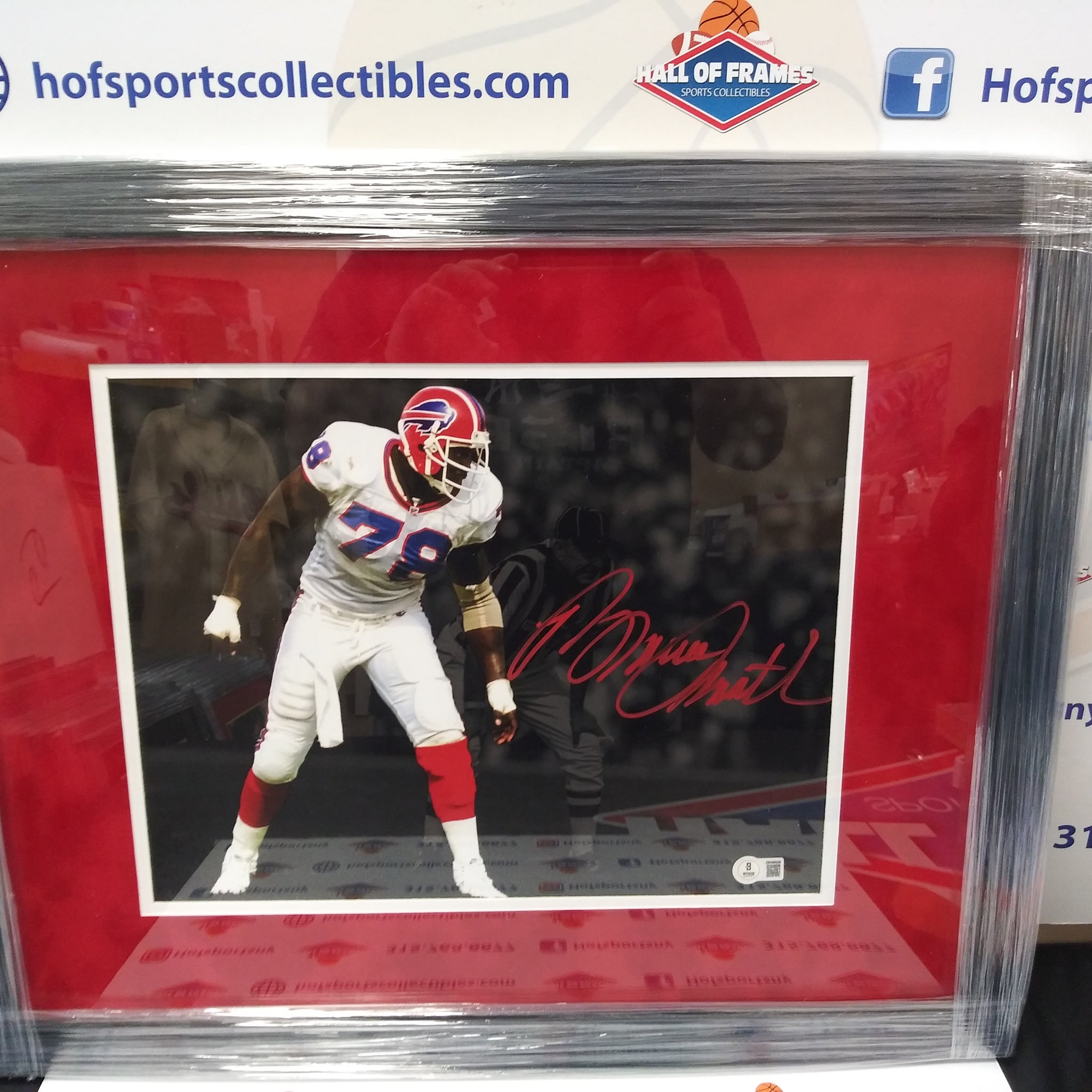 BRUCE SMITH SIGNED FRAMED BUFFALO BILLS 11X14 SPOTLIGHT BECKETT COA