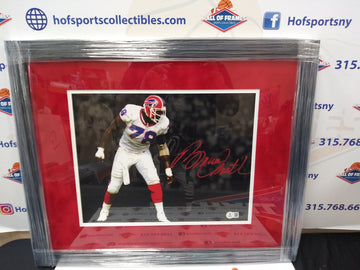 BRUCE SMITH SIGNED FRAMED BUFFALO BILLS 11X14 SPOTLIGHT BECKETT COA
